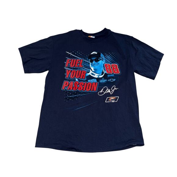 Nascar Navy Fuel Your Passion Dale Jr 88 2009 Tour Racing Graphic Tee Size Large - Picture 1 of 6